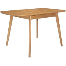 Hallowood Furniture Aston Butterfly Extending Dining Table in Light Oak Finish Oval Wooden Dining Table 6 Seater Modern Kitchen Furniture for Home, Restaurant or Cafe