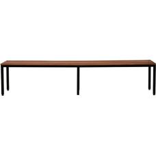 Schrank & Stuhl Freestanding Bench 200 cm Wide Black/Beech
