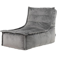 Icon Dolce Bean Bag Lounger for Adults, Dark Grey, Fluffy Velvet Fabric, Giant Velvet Bean Bag with Filling, Bean Bag Chair, Comfortable Chair for Living Room, Lounge, Bedroom, Office