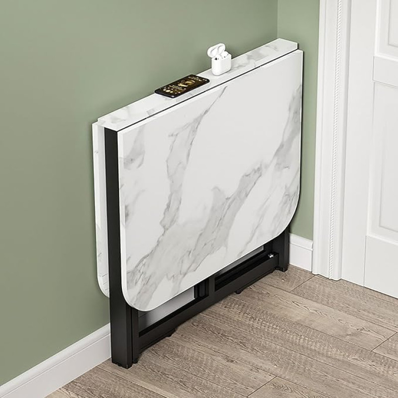 Kompakter zusammenklappbarer Esstisch für kleine Räume, ausziehbar, moderner Esszimmertisch, platzsparend, Küchen- und Wohnzimmermöbel, erweiterbarer Tisch für begrenzte Bereiche