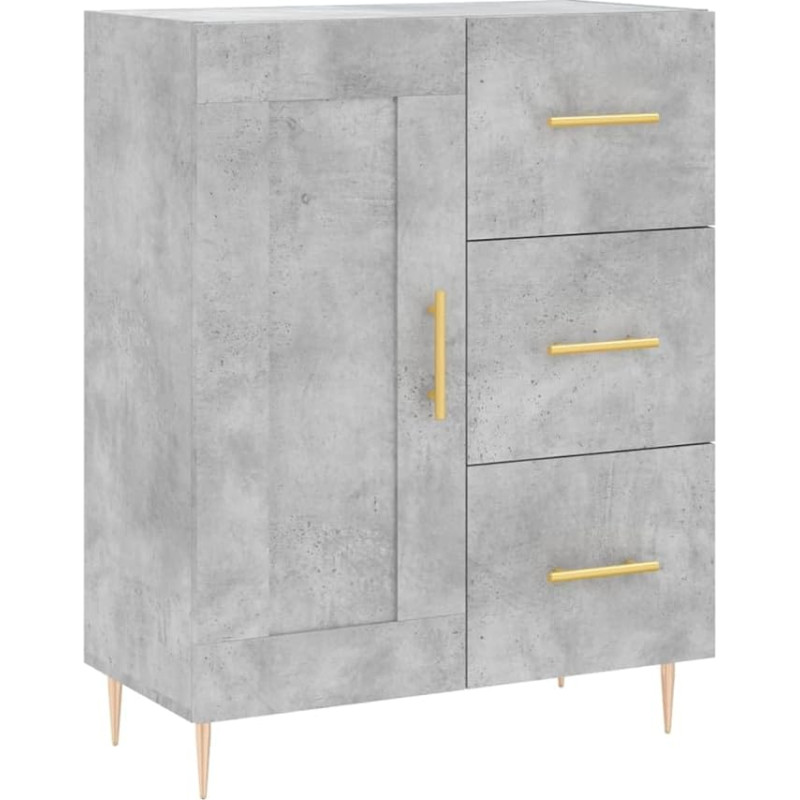 vidaXL Sideboard, Chest of Drawers with Lots of Storage Space, Multi-Purpose Cabinet Sideboard for Living Room, Cupboard, Side Cabinet, Modern, Concrete Grey Wood