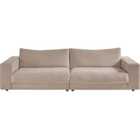 KAWOLA - Madeline 3-Seater Sofa - Modern Design, XXL Couch Big Sofa, Comfortable Relaxing Sofa - Taupe, Polyester