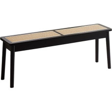 GUAWJRZDP Farmhouse Wooden Bench, Dining Room Bench, Kitchen Bench, Rattan Bench for Entrance Area, Small Narrow Woven Bench for Interior Decoration (Noro, 100 cm / 39.3 inches)