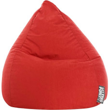 SITTING POINT only by MAGMA BeanBag Easy L Indoor Bean Bag, Lounge Seat Cushion, 70 x 90 cm, Made in Germany, Washable, Chair for Children and Adults, Tomato