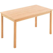 Hallowood Furniture Waverly Small Oak Dining Table Rectangular Solid Wood Table in Light Oak Ideal for Dining Room, Lounge or Kitchen (120 x 70 cm)