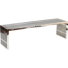 Modway Large Gridiron Stainless Steel Bench
