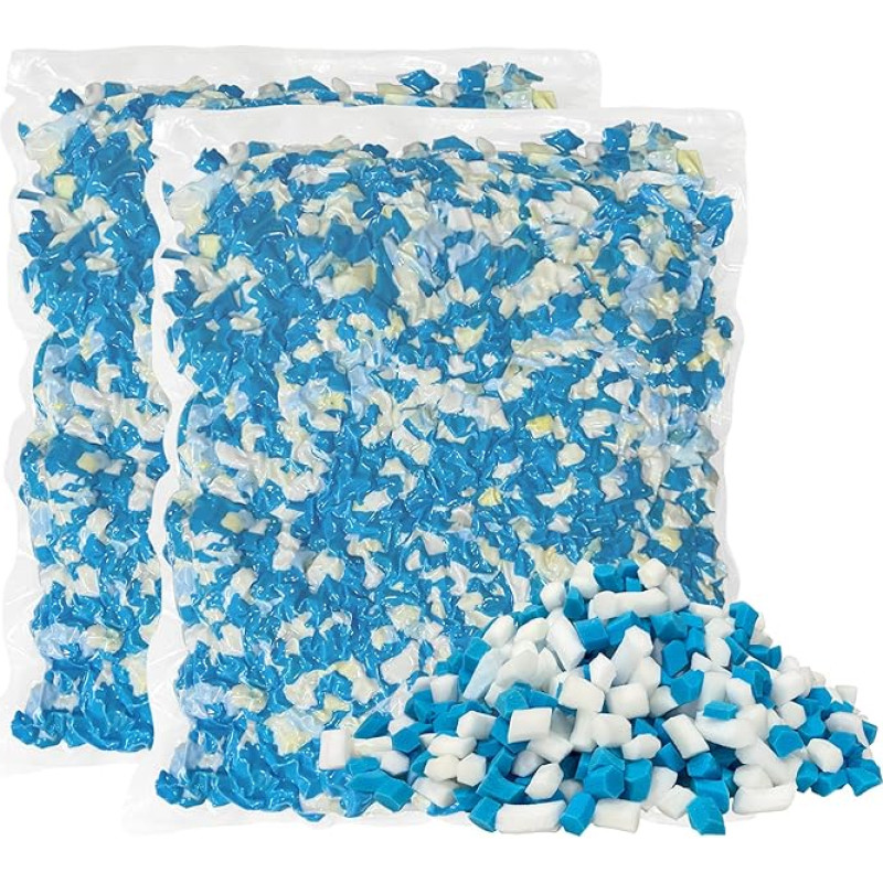 HONEHO 4.4 kg memory foam filling for bean bag, adding gel particles, cosy and soft, ideal for filling bean bag children, pillows, dog bed, sofa cushion