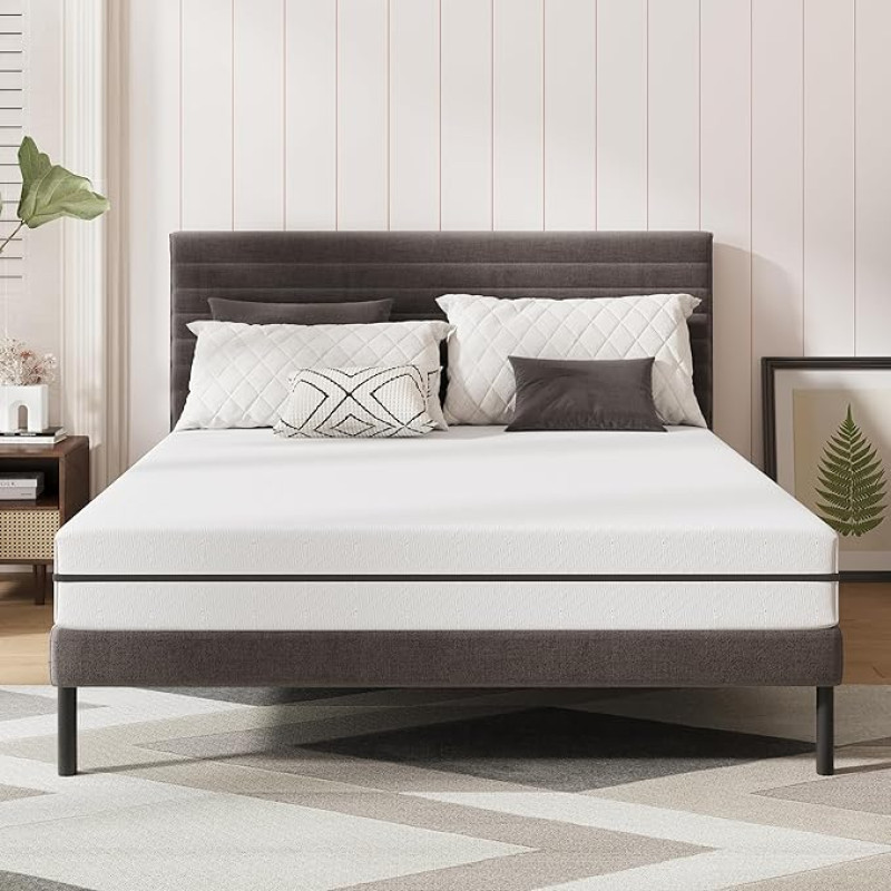 EGO HOME Mattress 160 x 190 cm Hardness H3 18 cm – High-Quality Cold Foam Mattress Made of Gel Memory Foam, Ergonomic and Breathable Foam Mattress, Oeko-Tex Certified