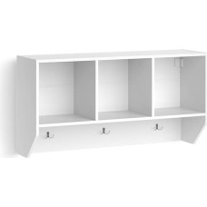Vicco Luigi Wall Shelf, White, 107 x 56 x 31 cm, Made of Chipboard, Bookcase, Perfect for Children's Room, Creates Additional Storage Space on the Wall