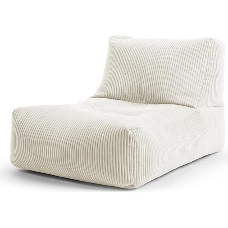 Sitting Point Shara Rock Corduroy Bean Bag Beige
