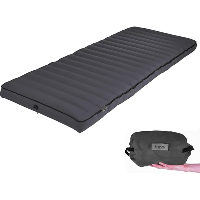 Human Comfort Air Bed Chatou Sleeping Mat Box Mattress Guests 100% Cotton Grey