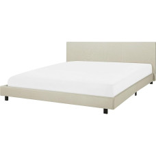 Albi Modern Upholstered Bed Linen Look Beige 180 x 200 cm Fabric Bed Frame