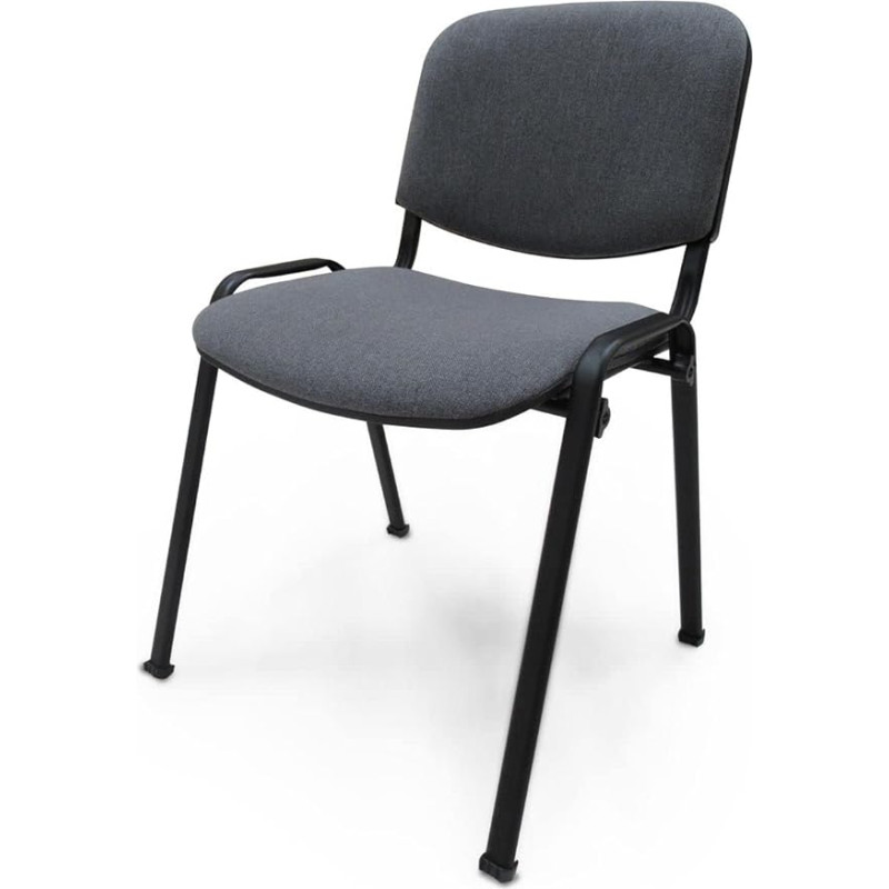 Dmora - Modern Fabric Chair for Dining Room, Kitchen or Living Room, 55 x 54 H81 cm, Black Colour