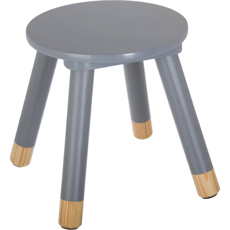 Douceur Children's Stool Height 27 cm Grey Atmosphera Créateur d'intérieur