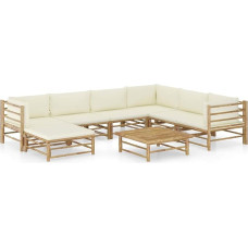 Festnight Garden Lounge Furniture, Patio Garden Furniture Set, Bamboo Garden Lounge Sofa, Outdoor Couch Set, Garden Sofa Set, Patio Furniture, 8-Piece
