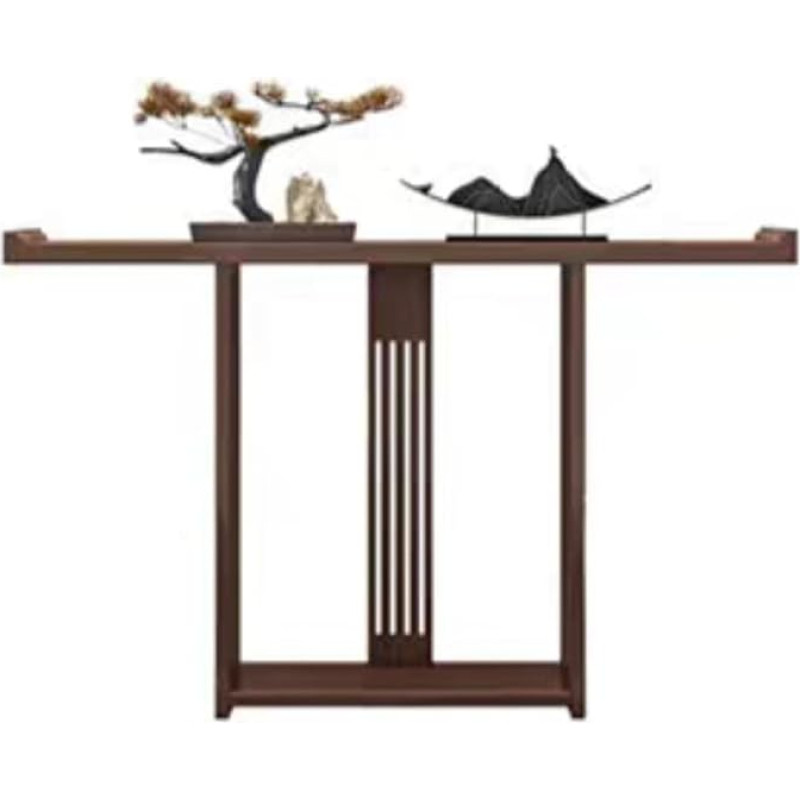 Narrow Console Table with Wooden Top for Living Room, Hallway, Space Saving Console, Sofa Tables, Behind Couch, Modern Radiator Side Table for Home Decoration