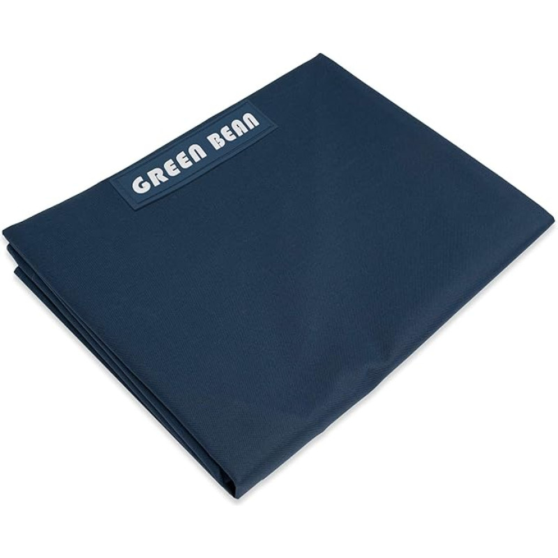 Green Bean Square XL Giant Bean Bag Cover, 120 x 160 cm, PVC Cover, Indoor and Outdoor Bean Bag Cover, Bean Bag Cover, Bean Bag Cover without Filling, Lounge Chair Cover, Washable, Dark Blue