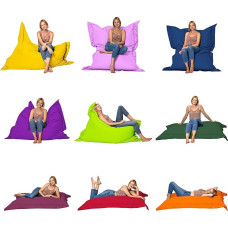 Momiralland Rectangular Bean Bag - Indoor & Outdoor - 2-in-1 Function - for Relaxing Moments Giant Seat Cushion for Children and Adults - EPS Bead Filling (Navy Blue, Indoor & Outdoor 100 x 145 cm)