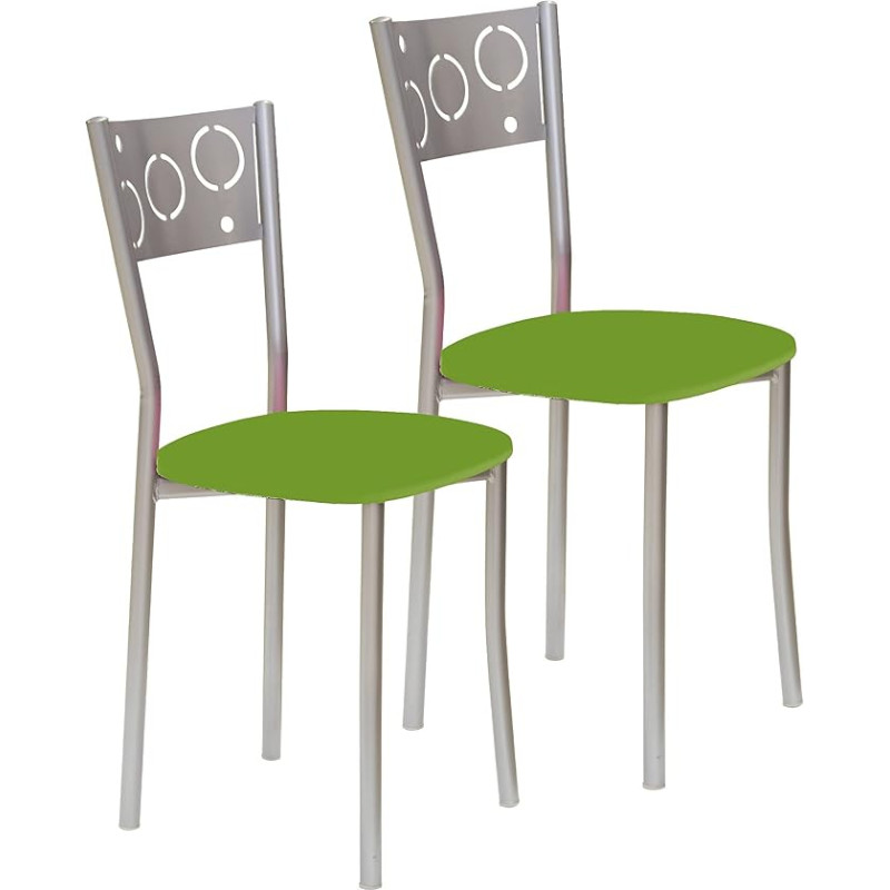 ASTIMESA SCPRVE 2 Kitchen Chairs Metal Green Seat Height 45cm