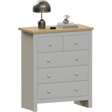 Vida Designs Chests of Drawers & Sideboards, MDF, Chipboard and Melamine Veneer, Grey, Standard