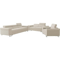 Mirjan24 Torezio Cord 3+2+1 Sofa Set, Sofa Set for Living Room, Couch Set, Living Landscape, Sofas, Couch, Feet Made of Metal Chrome, Sofa (Poso 100)