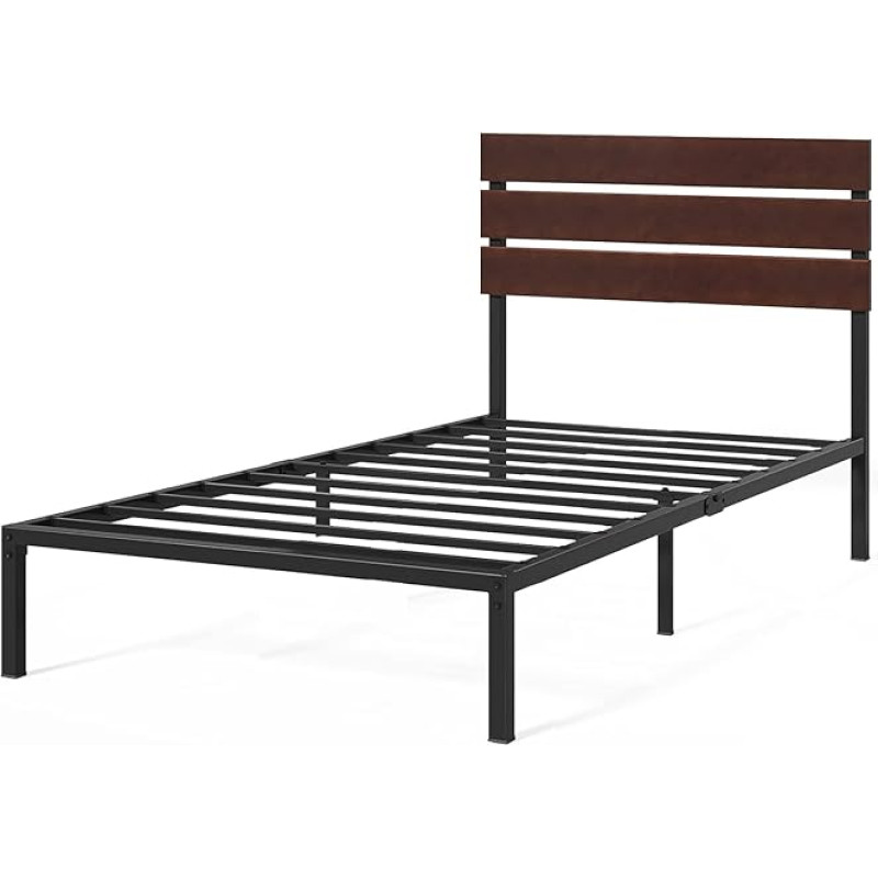 Zinus Platform Frame Made of Bamboo and Metal, Durable, 31 cm, Figari with Steel Headboard, Easy to Assemble, 90 x 190 cm
