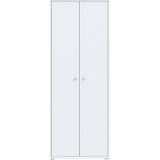 Forte Tempra 2 Chest of Drawers with 2 Doors, Wood, White, W x H x D: 73.7 x 197.5 x 34.8 cm