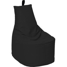 MILLINDABAG Modern Bean Bag for Children and Adults, Armchair Cushion, Indoor & Outdoor, Gaming Suitable and Pre-Filled Seat Cushion, Floor Cushion (Black, XXL, Diameter 78 cm without Stool)