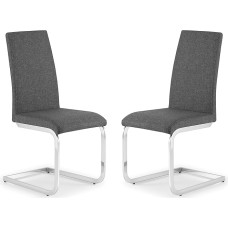Julian Bowen Roma Cantilever Chair, Set of 2, Grey