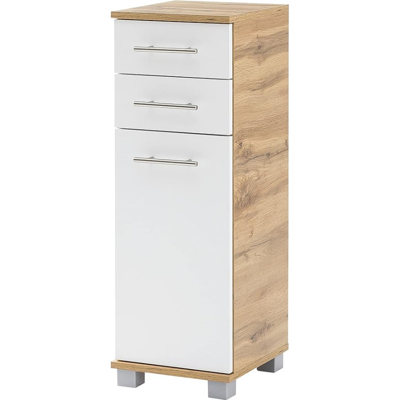 Schildmeyer Nitro Highboard 144227 Oak Country House Decor/Matte White
