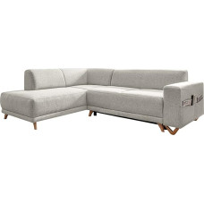 MIUFORM Corner Sofa with Sleep Function and Bed Box, Living Load, Classy Sophie L-Shape, Living Load Couch, L Shape Sofa Bed (Beige, Left Aligned)