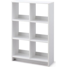 Iris Ohyama, Open Wooden Shelf, oak white, 6 dice