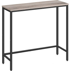 HOOBRO Narrow Console Table, 75 cm Side Table, Hallway Table, Small Exhibition Table, Sofa Table for Small Space, for Entrance, Hallway, Greige-Black EBG75XG01