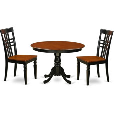 East West Furniture HLLG3-BCH-W 3-Piece Kitchen Table Set Buttermilk and Cherry