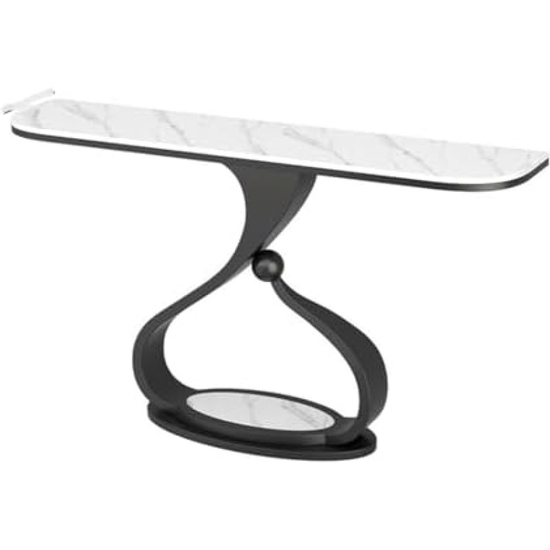 IYUESQ Retro Console Sofa Table, Elegant Accent Piece with Metal Base for Living Room, Hallway, Foyer Entryway