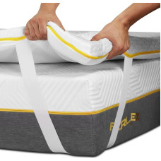 Ferlex - Viscoelastic Topper | Double-Sided Winter - Summer | Height 5 cm | Breathable and Removable Mattress Protector (120 x 190 cm)