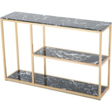 3 Tier Console Sofa Table 39.37 Inch, Large Scandinavian Style Storage Space Behind Couch, Accent Table for Entryway, Hallway, Living Room (Color : Gold 1)