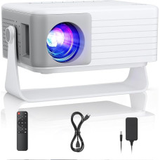 Miniprojektor [Auto Keystone & 2025 uuendatud] AKIYO O1 projektor väike 1080P toetab 360° pööratavat 15000L projektorit kodukino jaoks, 50% Zoom Outdoor projektor ühilduv nutitelefoni / TV Stickiga