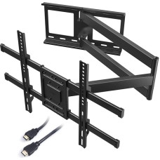 BONTEC TV seinakinnitus 1040 mm ekstra pika liigendvarrega 32-75-tollise LCD/LED/OLED lameekraani jaoks kuni 60 kg, kallutatav, pööratav ja pööratav, telerihoidik, max. VESA 600 x 400 mm