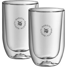 WMF Barista Glasses Set of 2, Two Latte Macchiato Glasses Double-Walled 280 ml, Glass, Double-Walled Coffee Glasses, Coffee Mug, Double-Walled, Heat-Resistant, Dishwasher Safe