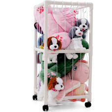 Arkyomi Cuddly toy storage made of PVC, stuffed animal cuddly toys toy storage, plush toy holder children's room organiser, plush toy prison storage shelf