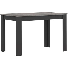 Temahome Nice Pranzo Table, Truciolate, Melamine, Black and Concrete, 110 x 70 x 73 cm (L-P-A)