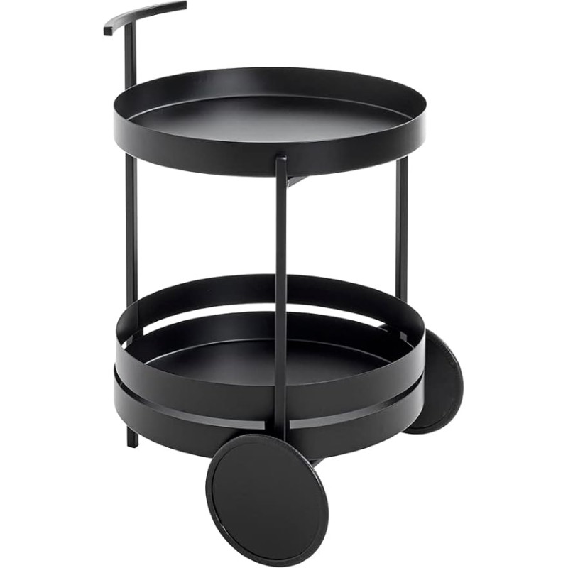 HAKU Möbel Serving Trolley Black Metal Dimensions: Height 62 cm x Diameter 42 cm Style: Modern