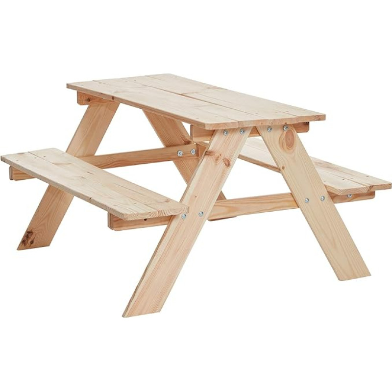 Happy People 75205 Children's Wooden Furniture Set, Natural, Medium