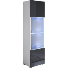 Muebles Bonitos Wardrobe Luke Model V6 White Black (40 x 167 cm) with Standard Feet
