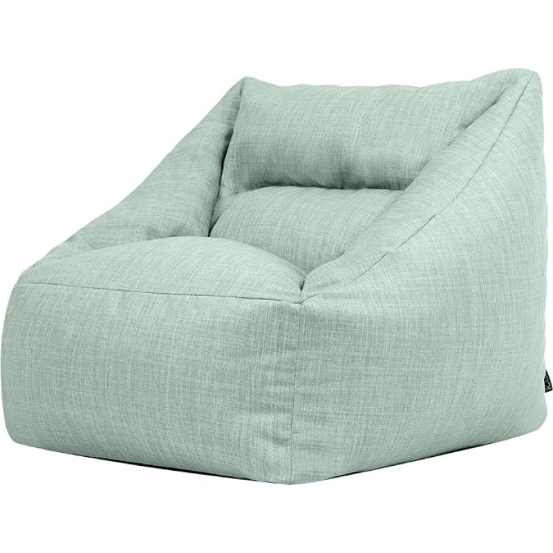 Icon Natalia Bean Bag Chair for Adults, Sage Green, Fabric for Indoor and Outdoor Use, Giant Bean Bag with Filling, Comfortable Chair, Garden, Patio, Lounge, Living Room Furniture