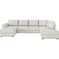 Mirjan24 Wilma Premium Corner Sofa, 2 Bed Boxes and Sleep Function, Elegant Corner Sofa, Upholstered Corner Sofa, Couch Set, Sofa Bed (Sempre 06, Side: Right)