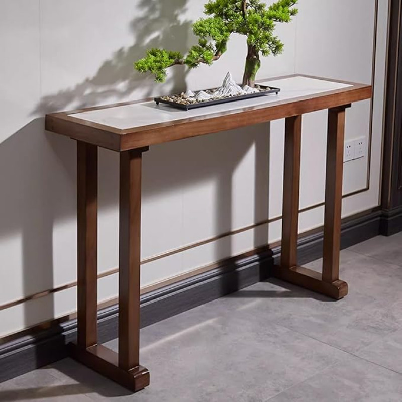 Console Entrance Table with Storage Wooden Sofa Table Accent for Living Room Entrance