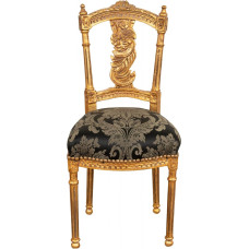 BISCOTTINI INTERNATIONAL ART TRADING Biscuits Chairs Luigi XVI 90 x 40 x 45 cm | French Style Chair Antique Gold | Bedroom Armchair | Baroque Chairs