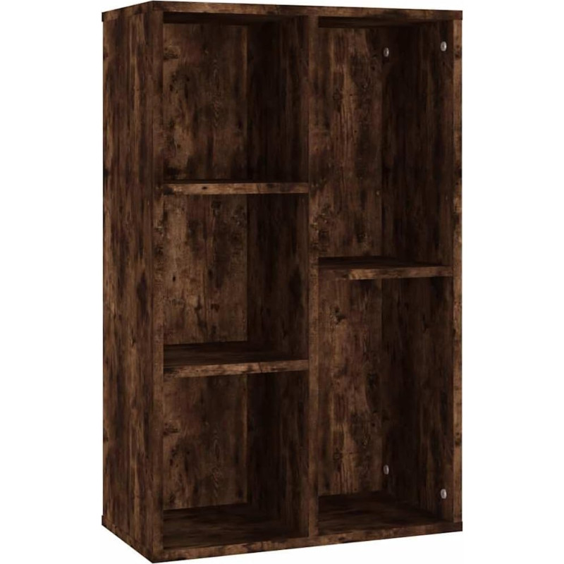 vidaXL Sideboard Bookcase, Bookcase with 5 Compartments, Wall Shelf, Standing Shelf for Living Room, Shelf, Office Shelf, Filing Shelf, Smoked Oak Wood Material